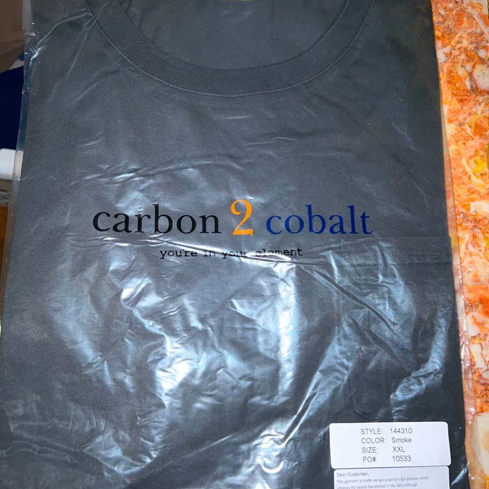 CC5 Carbon to Cobalt Men’s Short Sleeve Pocket Tee Shirt XXL NWT Smoke